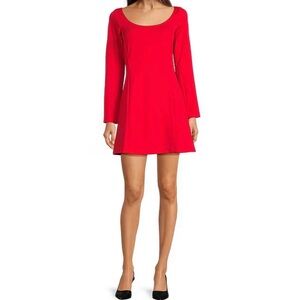 SPANX Vibrant Red Long Sleeve Dress
